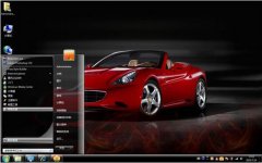 超级跑车火红法拉利win7系统主题