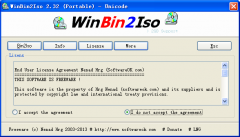 WinBin2Iso V2.32 绿色英文免费版(bin镜像转ISO镜像工