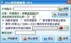 Word文档密码破解器(Word密码忘记破解工具)V2014 绿色版