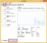 win8.1系统快速查看硬件资源和网络带宽使用情况